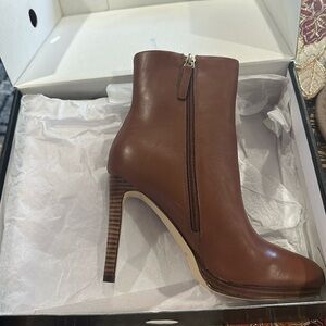 Brown nine west booties